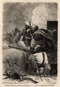 استقر متسلقو الجبال المسلمون في جبال سفات ، وقاتلوا حملة بريطانية عام 1863 لوقف نهب القرى في المنطقة. نقش لتوضيح قصة بانجاب وكشمير ، بقلم غيوم ليجان عام 1866 ، نُشر في "" Le tour du بواسطة فنان غير معروف