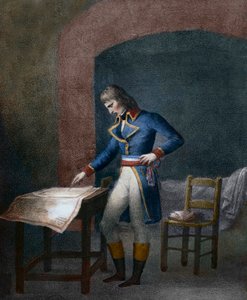 نابليون بونابرت (1769-1821) في حصن كار دي أنتيبس في 10 أغسطس 1794 ، بعد سقوط روبسبير - نابليون بونابرت ، سجين في فورت كاري ، أنتيبس ، أغسطس 1794 بواسطة فنان غير معروف