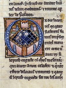 ناسيون في السجن. مخطوطة: غزو القديس غريال ، كتبت بعد 717 سنة من آلام سيدنا. Bibliotheque Municipale de Rennes، ms. 255 (مجموعة روايات المائدة المستديرة) ؛ باريس بواسطة فنان غير معروف