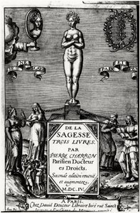 عن الحكمة ، ثلاثة كتب لبيير شارون (1541-1603) بواسطة فنان غير معروف