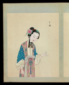 مائة صورة شخصية من شخصيات أوبرا بكين، أواخر القرن التاسع عشر وأوائل القرن العشرين (ألبوم من خمسين ورقة، بالحبر والألوان والذهب على الحرير) بواسطة فنان غير معروف