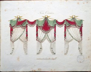 مشاريع Osmont Tapestry Crossings. لوحة مأخوذة من d'Hallevent و Osmont. القرن التاسع عشر في باريس. Bhvp بواسطة فنان غير معروف
