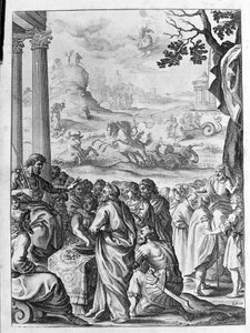Ovide (Ovid) - رسم توضيحي للكتاب 15 - (يمثل كتاب Ovid's Metamorphoses الخامس عشر. Farnabii.) ملاحظة من قبل Thomas Farnaby (Farnab) (1575-1647) بواسطة فنان غير معروف