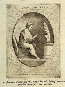 P. Virgilius S. Maro في "" Patterns of Cameos أو Stone "" بواسطة فنان غير معروف
