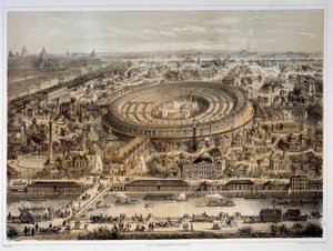 منظر بانورامي لمعرض 1867 العالمي في باريس. باريس ، متحف كارنافاليت بواسطة فنان غير معروف