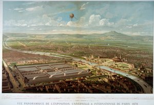 منظر بانورامي للمعرض العالمي لعام 1878 في باريس. باريس ، متحف كارنافاليت بواسطة فنان غير معروف
