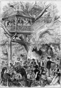 حفلة في سكو بارك عام 1873. بواسطة فنان غير معروف
