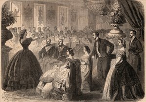 Pauline Viardot-Garcia (Viardot Garcia) (1821-1910) ، مغنية فرنسية في حفل Charity Fete الذي أقامته Maconnique Lodge "الصداقة المثابرة" في الشرق الكبير بباريس. نقش في "" لوموند اللامع "من ١٨٦٢. مجموعة خاصة. بواسطة فنان غير معروف