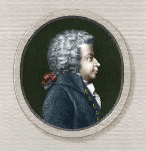 Portarit بواسطة Wolfgang Amadeus Mozart (1756-1791) - Grav. القرن ال 19 بواسطة فنان غير معروف