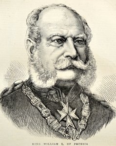 بورتريه فيلهلم الأول ملك ألمانيا / بروسيا 1870 (نقش) بواسطة فنان غير معروف