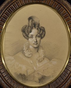 صورة راقصة الباليه ماري تاجليوني (1804-1884) (صورة راقصة الباليه إم. تاغليوني). عمل مجهول وقلم رصاص وباستيل على ورق مقوى بواسطة فنان غير معروف
