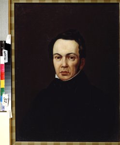 صورة للكاتب والمستشرق والصحافي أوسيب سينكوفسكي (1800-1858) (صورة للمؤلف والمستشرق والصحافي أوسيب سينكوفسكي). لوحة مجهولة. زيت على قماش ، حوالي عام 1830. الرومانسية. معهد الأدب الروسي IRLI (بيت بوشكي بواسطة فنان غير معروف