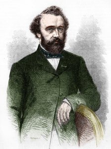 صورة لأدولف (أدولف) ساكس ، مخترع الساكسفون (1814-1894). بواسطة فنان غير معروف