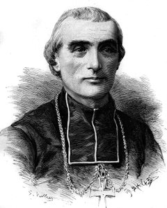 صورة لأدولف بيرود (1828-1906) ، رجل الكنيسة والأكاديمي الفرنسي. نقش في "" Le Monde Illustré "" رقم 1316 بتاريخ 17 يونيو 1882. بواسطة فنان غير معروف