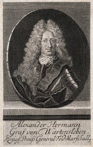 صورة ألكسندر هيرمان غراف فون فارتنسليبن (1650-1734) ضابط في جيوش الولايات الألمانية المختلفة - نقش بواسطة فنان غير معروف