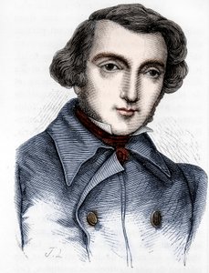 صورة ألكسيس دي توكفيل (1805-1859) ، مؤرخ وسياسي فرنسي. نقش القرن التاسع عشر. بواسطة فنان غير معروف