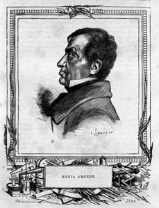 صورة لأندريه ماري أمبير (1775 - 1836) عالم فيزياء فرنسي. بواسطة فنان غير معروف
