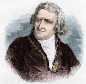 صورة أنطوان أوجستين بارمنتييه (1737-1813) ، صيدلي عسكري فرنسي ومهندس زراعي. نقش من عام 1866. بواسطة فنان غير معروف