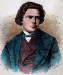 صورة أنطون روبنشتاين (1829-1894) ، عازف البيانو والملحن الروسي. نقش القرن التاسع عشر. مجموعة خاصة. بواسطة فنان غير معروف