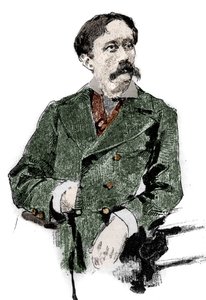 صورة لأريجو (أو إنريكو) بويتو (1842-1918) ، كاتب مقالات إيطالي ، مؤلف كتاب "Otello" (عطيل) بواسطة جوزيبي فيردي. نقش في "Le monde اللامع" " بواسطة فنان غير معروف