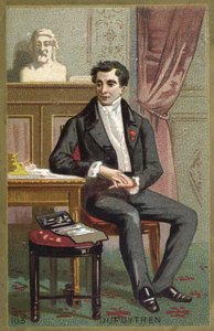 صورة للبارون غيوم دوبويترين (1777-1835) ، جراح فرنسي. الطباعة الحجرية الملونة في القرن التاسع عشر. بواسطة فنان غير معروف
