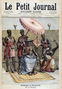 صورة لبيهانزين (1844-1900) ، ملك داهومي (بنين) - في "" لو بيتيت جورنال "بتاريخ 23/4/1892 بواسطة فنان غير معروف