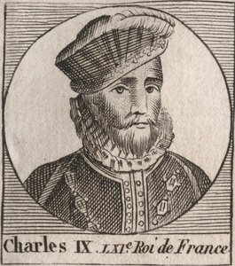 صورة شخصية لتشارلز التاسع (1550-1574) ، ملك فرنسا - تشارلز التاسع ملك فرنسا من 1560 إلى 1574 - نقش من "Instruction sur l'Histoire de France" "لتشارلز كونستانت لو تيلير 1821 بواسطة فنان غير معروف