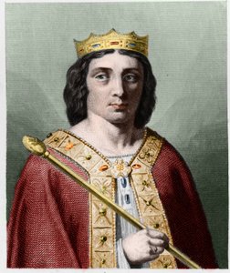 صورة لكلدريك الثاني (ضد 653 - 675) ، ملك أستراسيا - في "" Histoire des Francais "" للافالي ، نقش ، sd. بواسطة فنان غير معروف