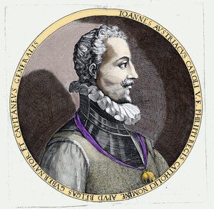 صورة دون جوان النمساوي (1547-1578) ، الابن غير الشرعي لتشارلز الخامس (1500 - 1558). نقش بواسطة فنان غير معروف