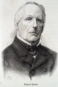 صورة لإدغار (إدجارد) كوينيت ، مؤرخ فرنسي (1803-1875) بواسطة فنان غير معروف