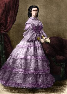 صورة إليزابيث دي فيتلسباخ (1837-1898) (سيسي) ، إمبراطورة النمسا (1854-1898) وملكة المجر (1867-1898) ، ني دوقة في بافيير. (إمبراطور النمسا إليزابيث) نقش عام 1864 مجموعة خاصة. بواسطة فنان غير معروف