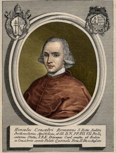 صورة لإركول (هرقل) كونسالفي (1757-1824) ، وزير خارجية الكاردينال لبيوس السابع. نقش القرن التاسع عشر. بواسطة فنان غير معروف