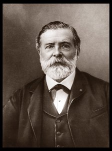 صورة لإتيان جول ماري (1830-1904) ؛ عالم إنجليزي ومصور كرونوفوتوغرافي ؛ مخترع جهاز قياس ضغط الدم ورائد التصوير الفوتوغرافي والسينما. تصوير نادر ، بول (1856-1939). بواسطة فنان غير معروف