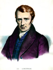 صورة لفيليسيت روبرت دي لامينيه (1782-1854) الكاتب الفرنسي. نقش مجموعة خاصة من القرن التاسع عشر بواسطة فنان غير معروف