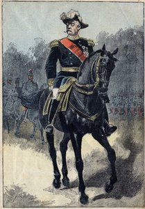 صورة لفيليكس جوستاف (فيليكس جوستاف) سوسير (1828-1905) ، الجنرال الفرنسي. رسم توضيحي في "" Le Pelerin "بتاريخ 16 يناير بواسطة فنان غير معروف