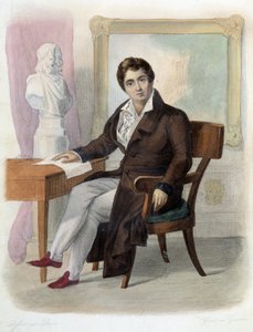 صورة لفرنسوا جوزيف (فرانسوا جوزيف) تالما (1763-1826) ، الممثل الكوميدي الفرنسي. في Ed. Mennechet ، "" Le Plutarque francais " بواسطة فنان غير معروف