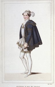 صورة لفرنسوا الثاني (1544 - 1560) ملك فرنسا نقش من عام 1830 بواسطة فنان غير معروف