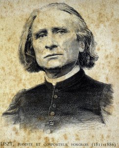 صورة لفرانز ليزت ، عازف البيانو والملحن المجري (1811 - 1886) - في "" Les Contemporains "" ، في أواخر القرن التاسع عشر. بواسطة فنان غير معروف