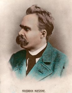 صورة للفيلسوف الألماني فريدريك نيتشه (1844-1900). نقش القرن التاسع عشر. مجموعة خاصة. بواسطة فنان غير معروف
