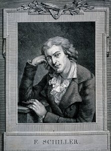 صورة شخصية فريدريش فون شيلر (1759-1805) ، شاعر وكاتب مسرحي ألماني. بواسطة فنان غير معروف