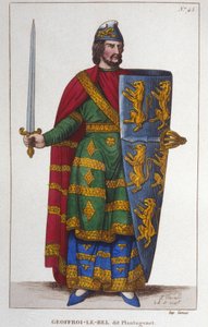 صورة لجيفروي الخامس دي لو بيل أو بلانتاجين كومت دانجو (1113-1151). نقش من عام 1830 بواسطة فنان غير معروف