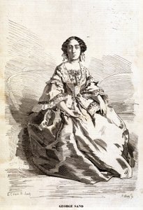 صورة لجورج ساند (Aurore Dupin ، Baronne Dudevant) (1804-1876). بواسطة فنان غير معروف