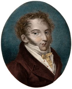 صورة لجواتشينو (جيوشينو) روسيني (1792-1868) ، ملحن إيطالي - بواسطة فنان غير معروف