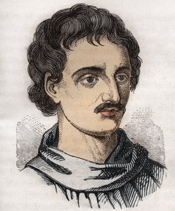 صورة لجيوردانو برونو (1548-1600) راهب إيطالي دومينيكي وفيلسوف وعالم رياضيات وشاعر ومنجم. بواسطة فنان غير معروف