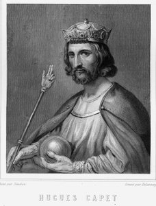 صورة لهوجز الأول كابيه (ضد 941 - 996) ، دوق فرنسا ثم ملك فرنسا - في "Histoire des Français" بواسطة Lavallée ، نقش ، بدون تاريخ. بواسطة فنان غير معروف