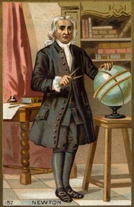 صورة لإسحاق نيوتن (1642-1727) ، عالم رياضيات ، فيزيائي وفلكي إنجليزي. بواسطة فنان غير معروف