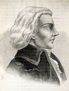 صورة لجوليان لويس جوفروي ، الناقد (1743 - 1814) - في "" المعاصرون "، وأواخر القرن التاسع عشر. بواسطة فنان غير معروف