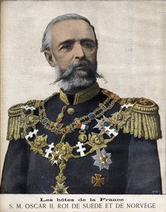 صورة للملك أوسكار الثاني. ملك السويد والنرويج. 1829-1907. بواسطة فنان غير معروف