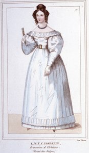صورة لويز ماري تيريز تشارلوت إيزابيل دورلينز ، ملكة بلجيكا (1812-1850). بواسطة فنان غير معروف