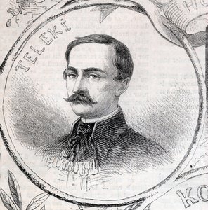 صورة لازلو تيليكي (1811-1861) ، كاتب وسياسي مجري - نقش في "" العالم المصور " بواسطة فنان غير معروف
